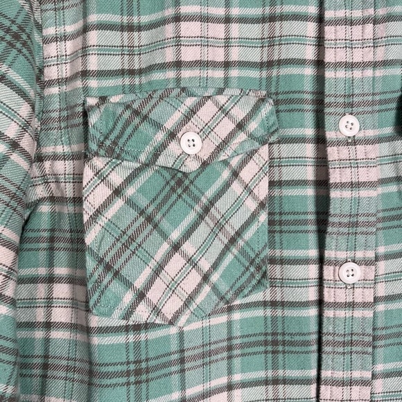 Denim & Supply Ralph Lauren Shirt Button Up Women’s Large Green Plaid Flannel - Picture 3 of 7